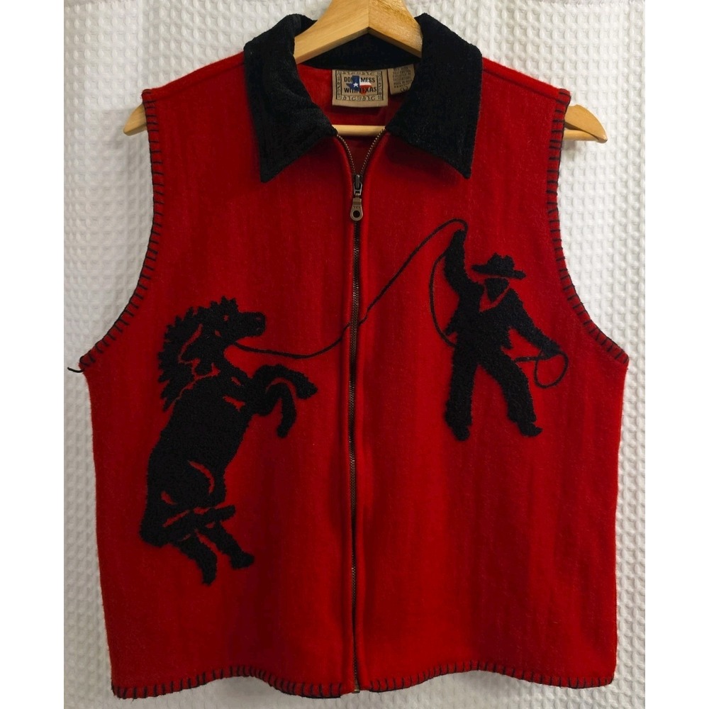 Don't Mess With Texas Western Vest Women Large Rodeo Country Horses